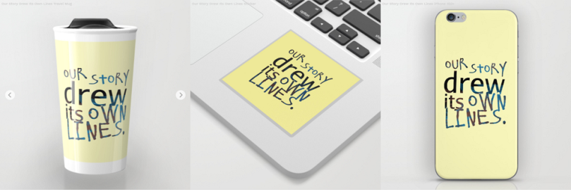 Society6 tryptich_Drew Its Own Lines